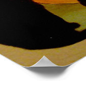 Black Cats Pumpkin Halloween Poster (Ecke)
