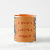 Black Cats Pumpkin Patch HALLOWEEN TASSE *Anpassen (Zentrum)