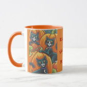 Black Cats Pumpkin Patch HALLOWEEN TASSE *Anpassen (Links)