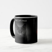 Black Cats Regel Cat Meme Tasse (Vorderseite Links)