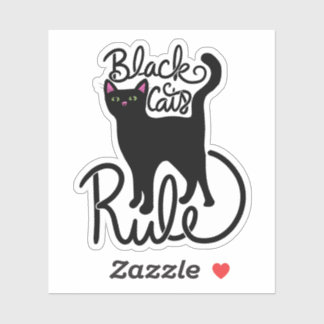 Black Cats Rule Aufkleber