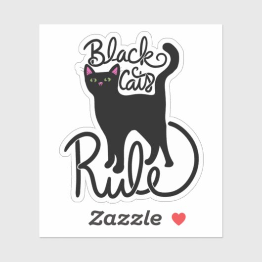 Black Cats Rule Aufkleber (Blatt)