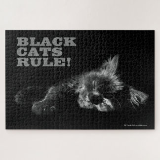 Black Cats Rule - Sleepy Hallo Dunkelheit Puzzle