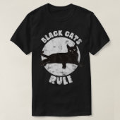 Black Cats Rule Vater Kitty Daddy Cat Mama Weihnac T-Shirt (Design vorne)