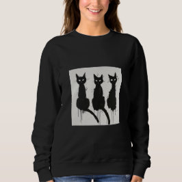 Black Cats Silhouette Sweatshirt