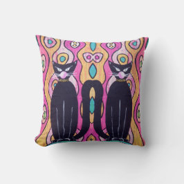 Black Cats Throw Pillow Home Decor Kissen