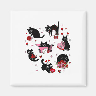 Black Cats Valentine Magnet