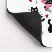 Black Cats Valentine Mousepad (Ecke)