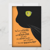 Black Cat'Tis Halloween-Party Einladung (Vorderseite)