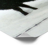 Black Cattle in Snow Poster (Ecke)