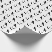 Black Cauldron und Raven Gift Wrapping Paper Geschenkpapier (Ecke)
