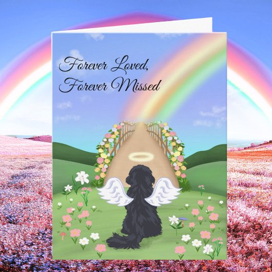 Black Cavalier King Charles Rainbow Bridge  Karte