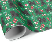 Black Cavoodle Hund Weihnachtsverpackung Geschenkpapier (Rolleneckpunkt)