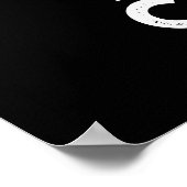 Black Cawfee Funny Crow Kaffee Puppe Dark BG Poster (Ecke)