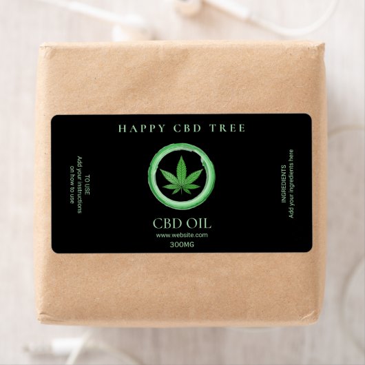 Black CBD Oil Labels (Insitu)