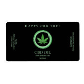 Black CBD Oil Labels (Vorne)