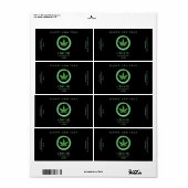 Black CBD Oil Labels (Vorne)