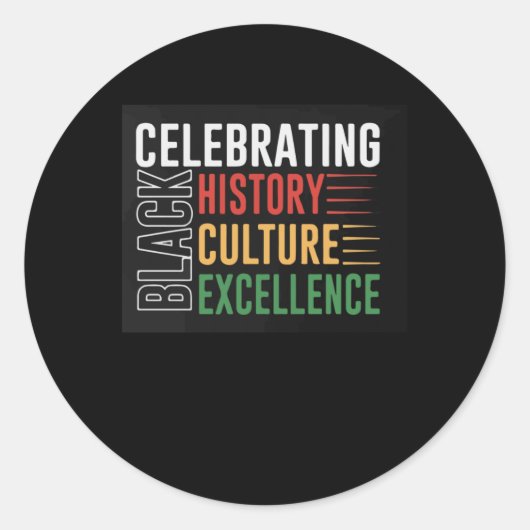 Black Celebating Sticker (Vorderseite)