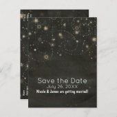 Black Celestial Dark Starry Sky Wirbel jedes Ereig Ankündigungspostkarte (Vorne/Hinten)
