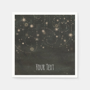 Black Celestial Dark Starry Sky Wirbel jedes Ereig Serviette