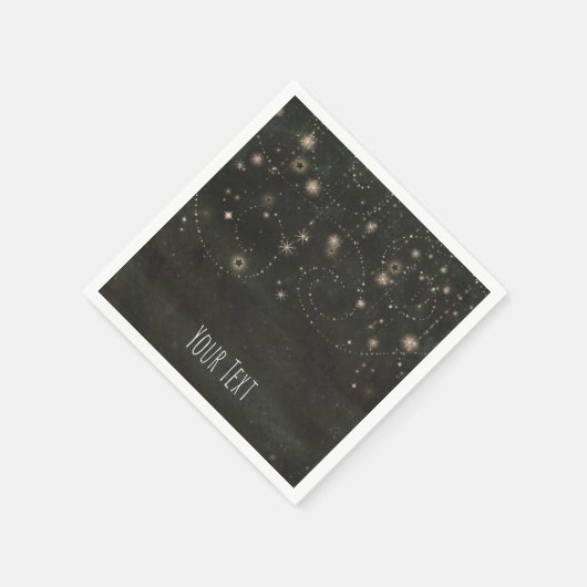 Black Celestial Dark Starry Sky Wirbel jedes Ereig Serviette (Ecke)
