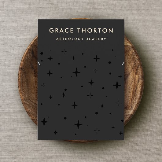 Black Celestial Star Necklace Braceley Visitenkarte