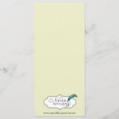 Black Celtic Eternity Knot Wedding Menu Menükarte (Rückseite)