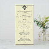 Black Celtic Eternity Knot Wedding Menu Menükarte (Stehend Vorderseite)