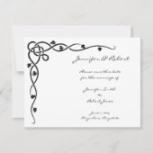 Black Celtic Knot Corner Save the Date (Vorderseite)