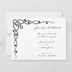 Black Celtic Knot Corner Save the Date