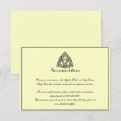Black Celtic Knot Wedding Begleitkarte (Vorne/Hinten)