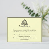 Black Celtic Knot Wedding Begleitkarte (Stehend Vorderseite)