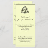 Black Celtic Knot Wedding Program Programm (Vorne/Hinten)