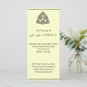 Black Celtic Knot Wedding Program Programm (Stehend Vorderseite)