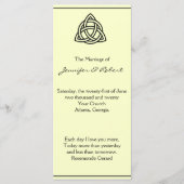 Black Celtic Knot Wedding Program Programm (Vorderseite)