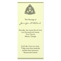 Black Celtic Knot Wedding Program