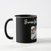 Black Ceramic Personalized Mug for Dad - Elegant Tasse (Links)