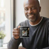 Black Ceramic Personalized Mug for Dad - Elegant Tasse