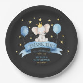 black chalk baby elephant BALLOON Pappteller (Vorderseite)