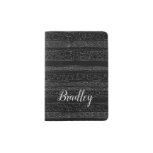 Black Chalk Doodle Muster Gotik und Name