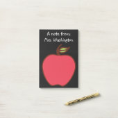 Black Chalkboard Apple Lehrer's Post It Notes Post-it Klebezettel (Auf Schreibtisch)