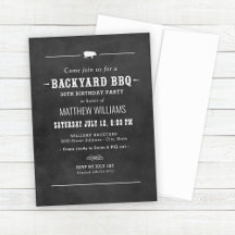 Black Chalkboard Backyard GRILLEN Birthday Party