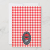 Black Chalkboard Backyard GRILLEN Einladung Geburt (Rückseite)