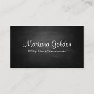 Black Chalkboard Business Card Visitenkarte