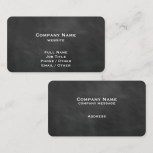 Black Chalkboard Business Card Visitenkarte