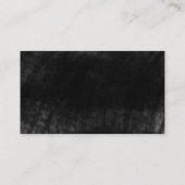 Black Chalkboard Cool Rustikal Vintag Visitenkarte (Rückseite)