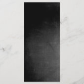 Black Chalkboard Elegantes Slim Dinner Menü Menükarte (Rückseite)