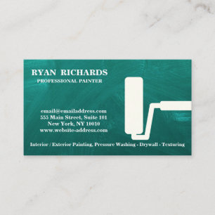 Black Chalkboard House Painting Business Card Visitenkarte
