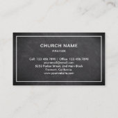 Black Chalkboard Jesus Christus Cross Pastor Visitenkarte (Rückseite)