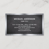 Black Chalkboard Konstruktion Hauling Dump Truck Visitenkarte (Rückseite)